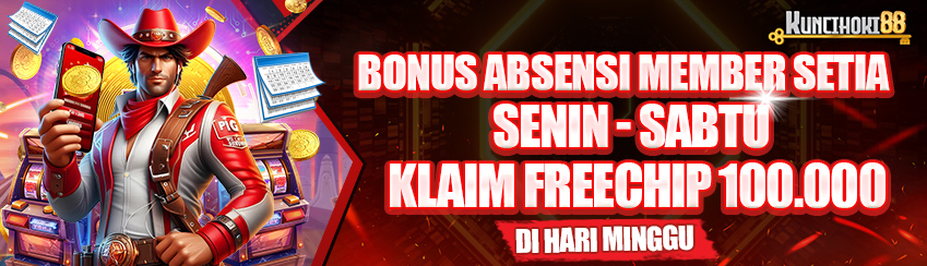 BONUS ABSENSI MEMBER SETIA KLAIM FREECHIP RP 100.000 